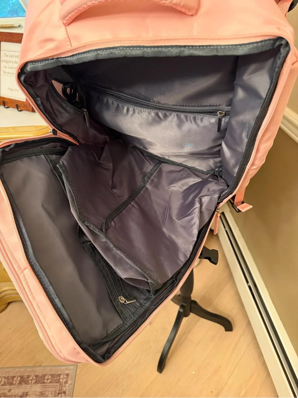 Large Pink Diaper Bag Backpack USB Charging Port Insulated Bottle Pocket Travel
